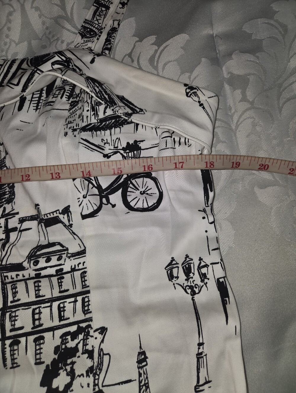 Karl Lagerfeld White Maxi Dress with Black City Print - Picture 11 of 15